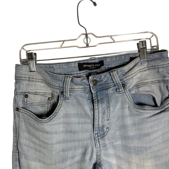 Kenneth Cole Mens Light Wash Denim Jeans Size 32 Straight Leg - Picture 2 of 11